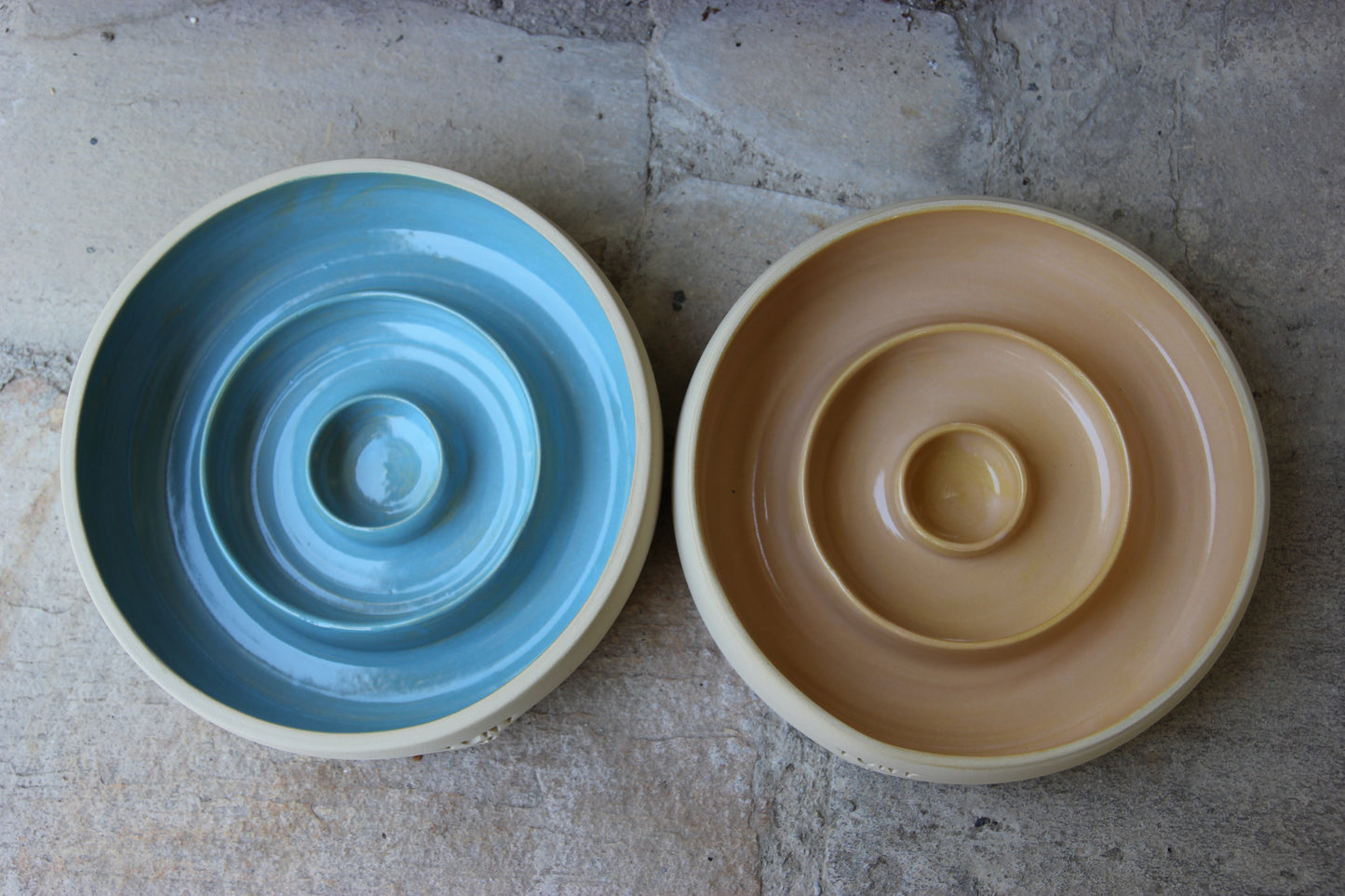 Personalized Ceramic Slow Feeder Pet Bowls, Dog and Cat Food Bowl, Custom Name Engraved.