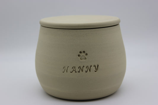 Personalized Handmade Ceramic Pet Urn: Custom Dog or Cat Memorial