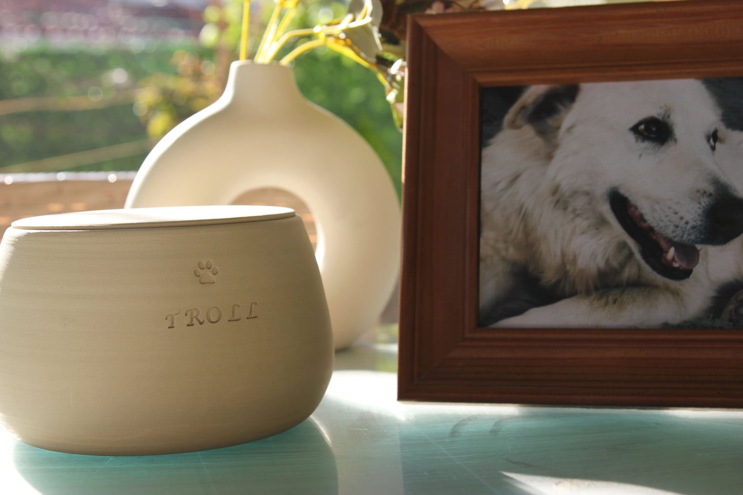 Personalized Handmade Ceramic Pet Urn: Custom Dog or Cat Memorial