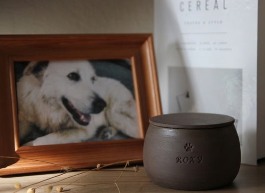 Personalized Handmade Ceramic Pet Urn: Custom Dog or Cat Memorial